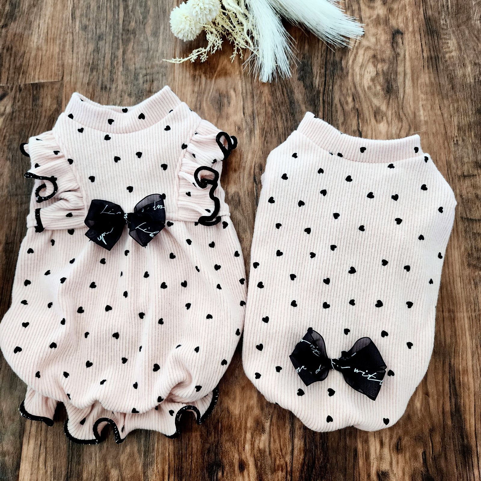 犬用品 ベリー様♡秋冬♡ハートニット♡バルーンワンピース♡タンク