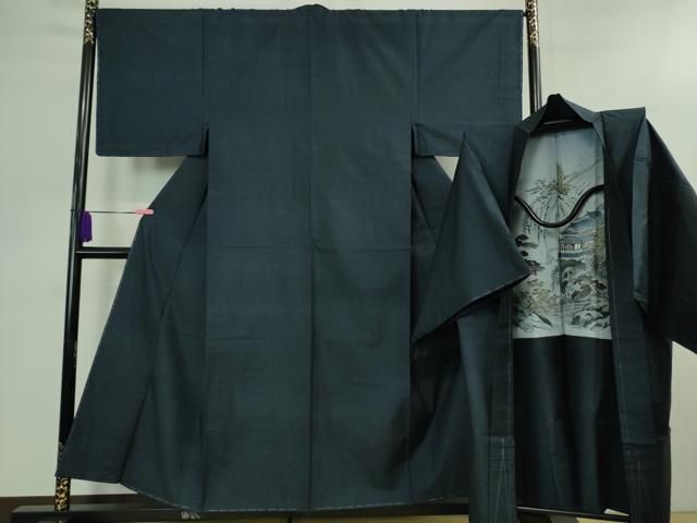 平和屋着物■極上　男性　本場大島紬　アンサンブル　長羽織　100亀甲　総詰め　逸品　DZAB0395kh5 平和屋着物□極上 男性 本場大島紬 アンサンブル 長羽織 100亀甲 総