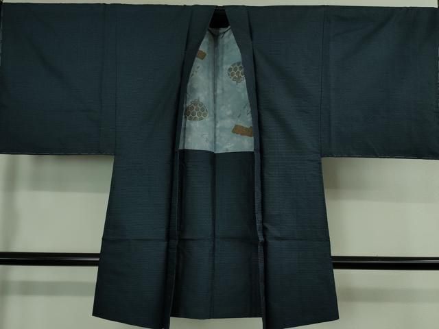 平和屋着物□極上 男性 本場大島紬 アンサンブル 長襦袢(袷)・長羽織