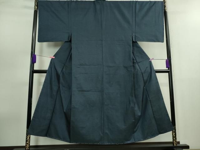 平和屋着物■極上　男性　本場大島紬　アンサンブル　長襦袢(袷)・長羽織セット　100亀甲　総詰め　濃藍色地　逸品　未使用　DZAB0402kh5 平和屋着物□極上 男性 本場大島紬 アンサンブル 長襦袢(袷)・長羽織