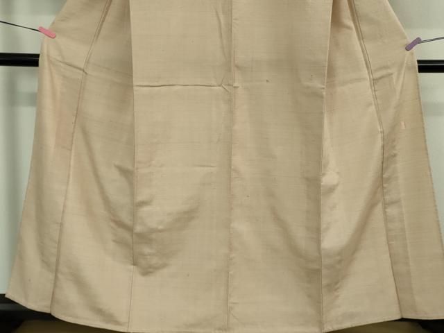 平和屋着物■極上　染司よしおか　五代目　吉岡幸雄　紬　単衣　色無地　洗柿色　逸品　DZAB0597kh5 平和屋着物□極上 染司よしおか 五代目 吉岡幸雄 紬 単衣 色無地 洗