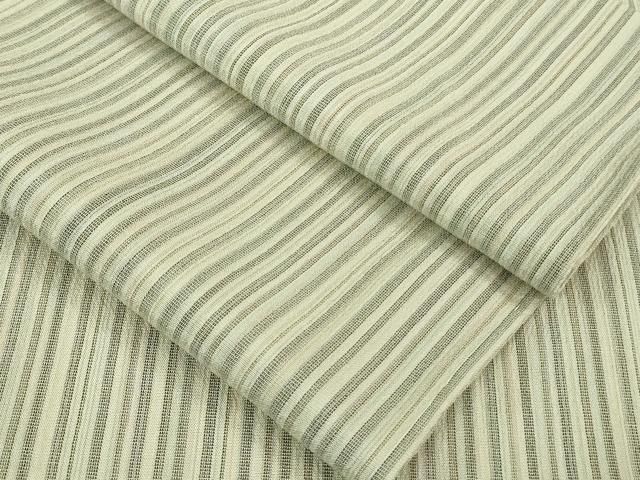 平和屋着物 上 本塩沢 やまだ織 単衣 縞 DZAB0601kh5