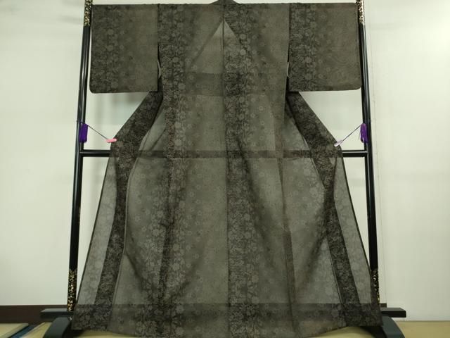 平和屋着物 上 夏物 本場大島紬 夏大島 草花文 DZAB0623kh5