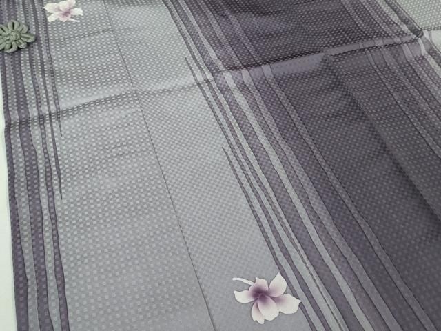 平和屋着物□極上 道中着 ショール付き ロング丈 舞花文 京都きもの