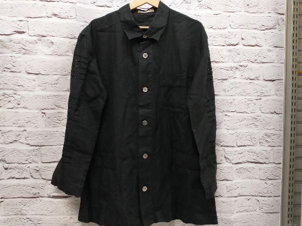 ISSEY MIYAKE 麻 長袖シャツ ブラック Lサイズ