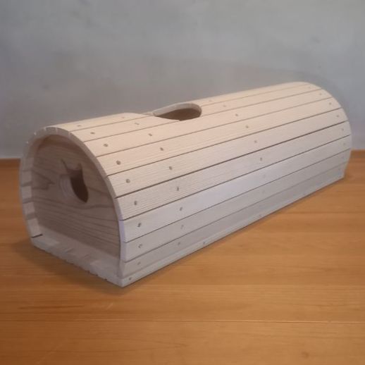 ネコ型窓付き 猫トンネルハウス No.1|キャットハウス 猫ハウス 木製ハンドメイド