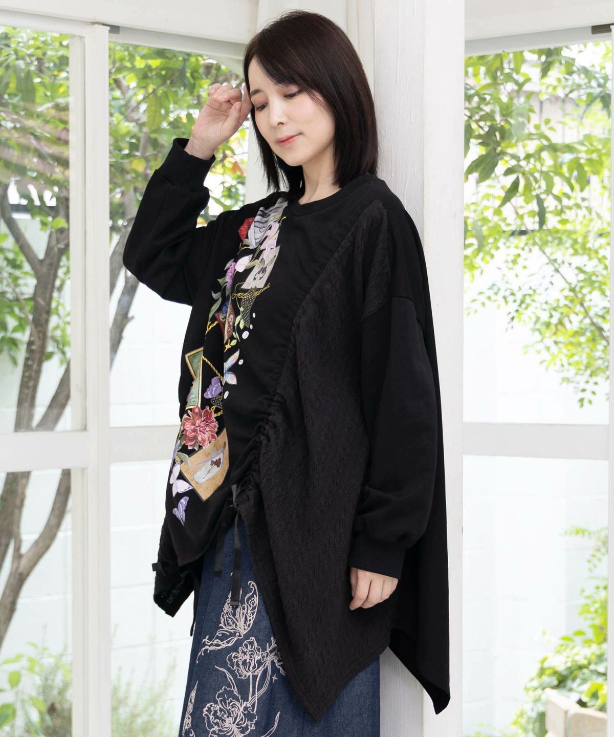 553241 額縁×花×蝶柄