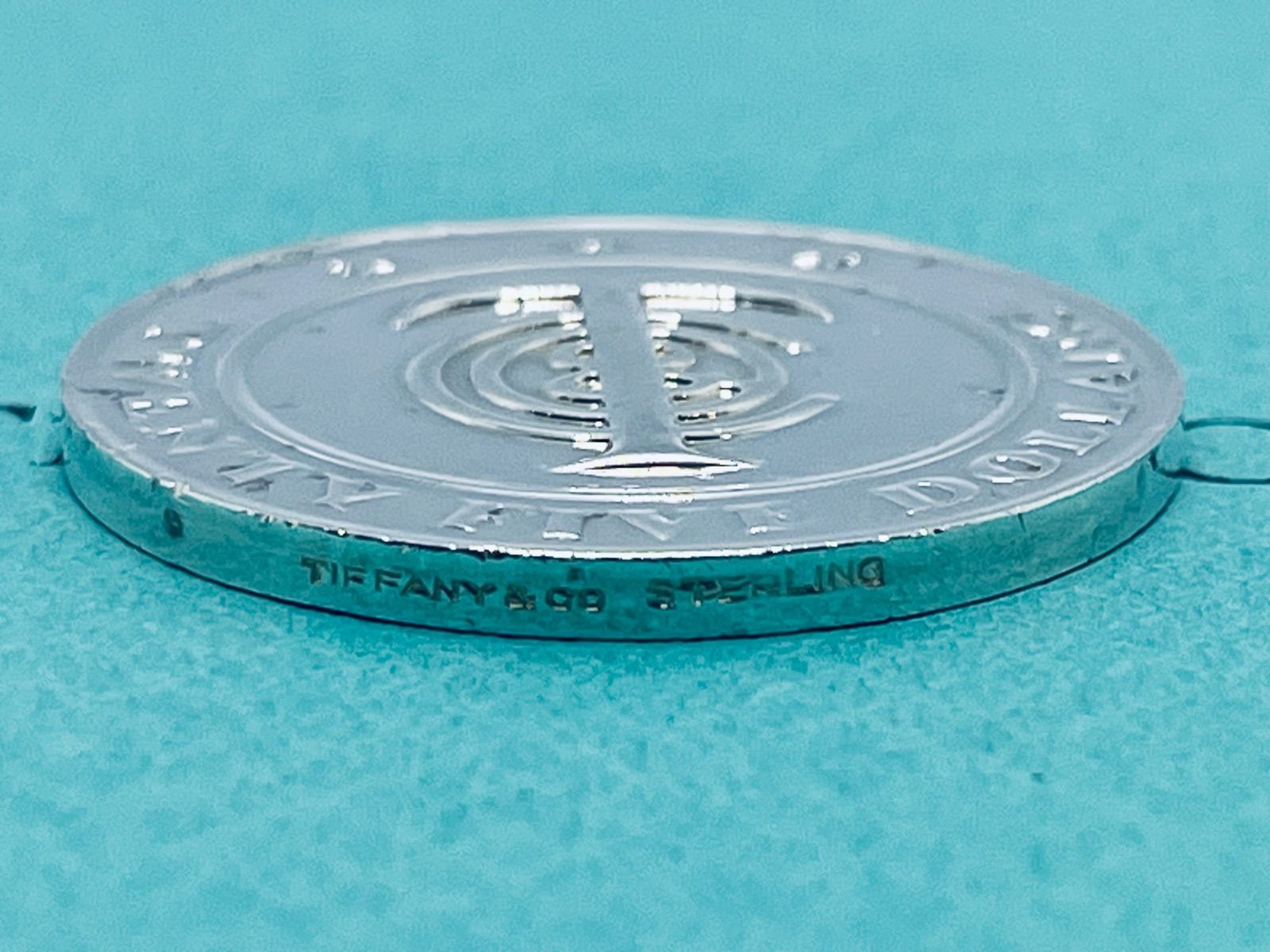 TIFFANY&Co. ティファニー STERLING マネー 25ドル a138 Tiffany&Co. ティファニー 25ドル 銀貨 コレクション ロゴ マネー