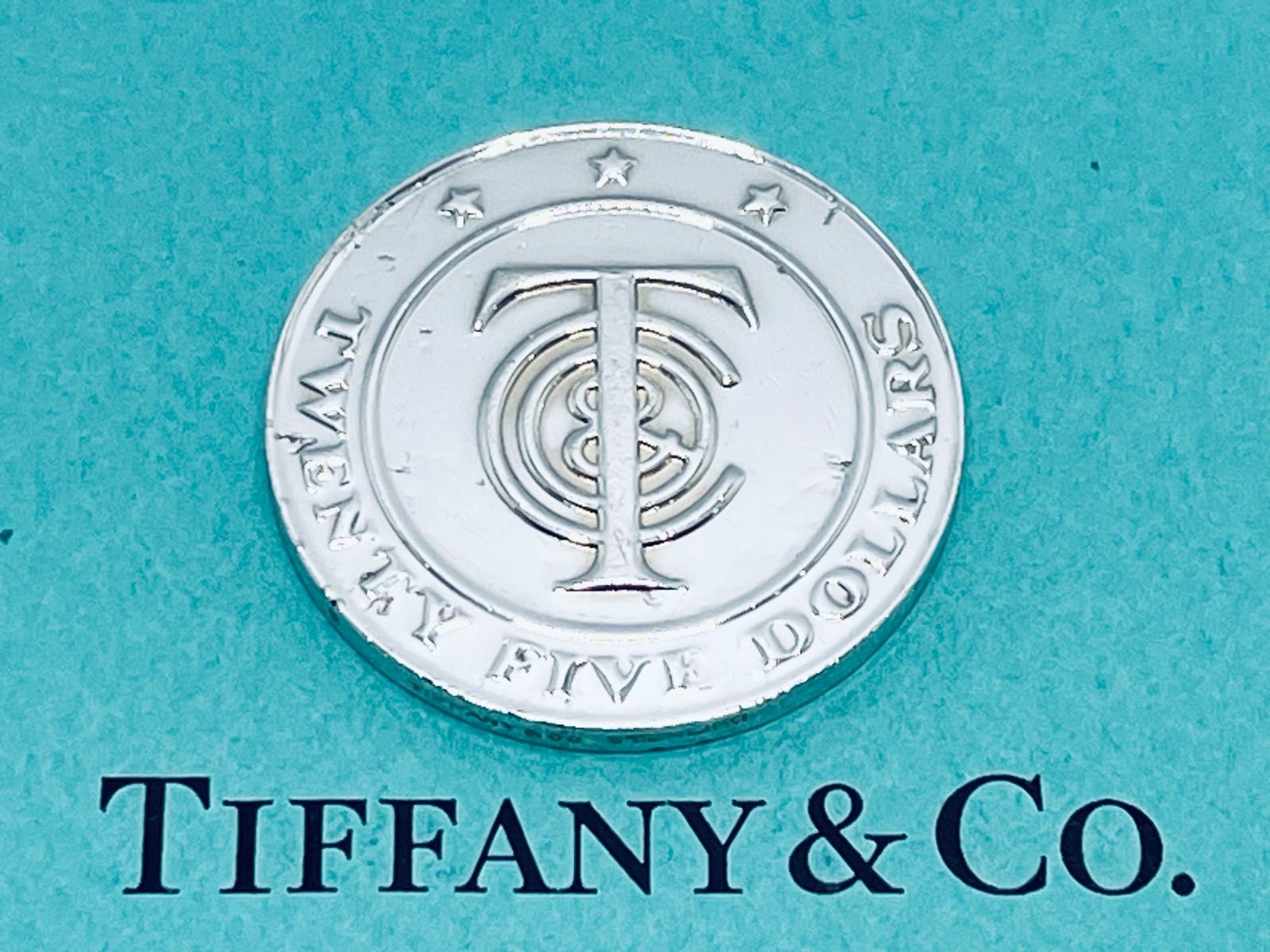 a138 Tiffany&Co. ティファニー 25ドル 銀貨 コレクション ロゴ マネー シルバー 925 硬貨 記念硬貨 USA アメリカ  a138 Tiffany&Co. ティファニー 25ドル 銀貨 ロゴ マネー