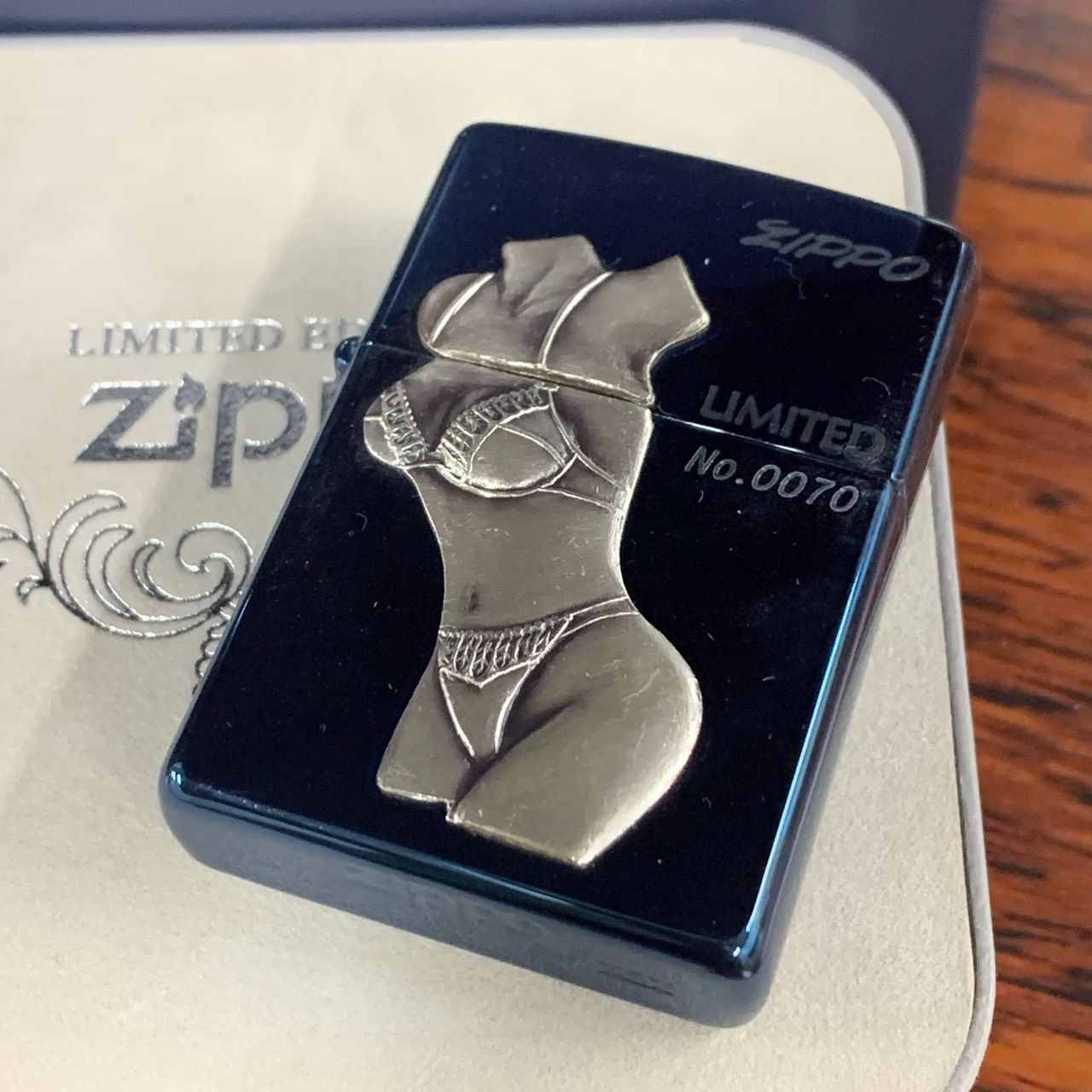 ZIPPO. ジッポ ライター ランジェリー ブルーメタリック セクシー