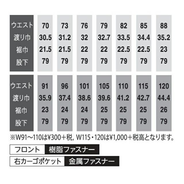 種類38：グレー/101(+300円) 大川被服 KANSAI 22015 22015 麻王