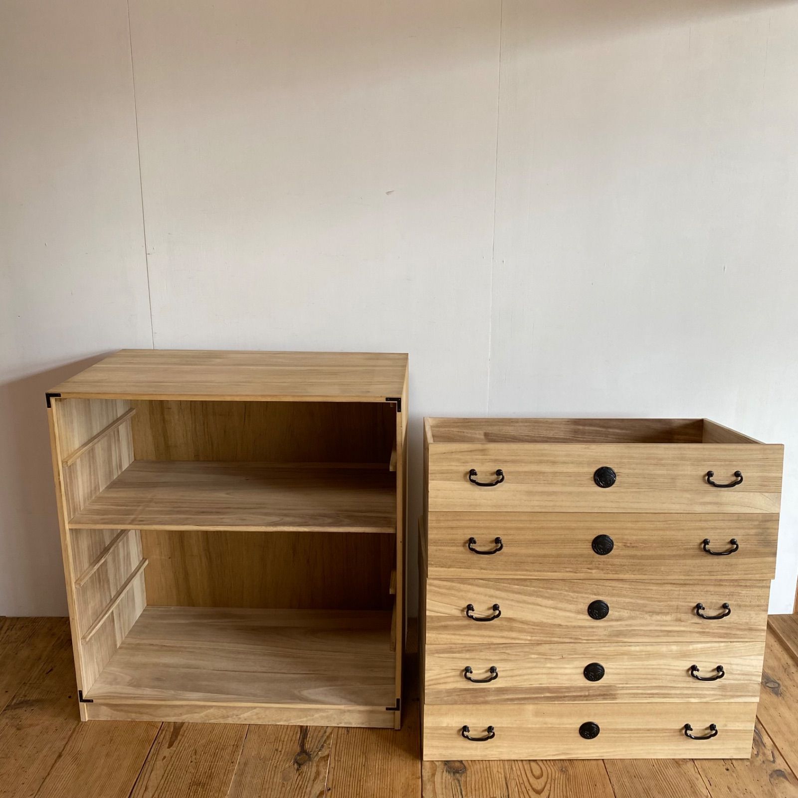 ヴィンテージ 桐箪笥 チェスト 5段 レトロ y194 - メルカリ