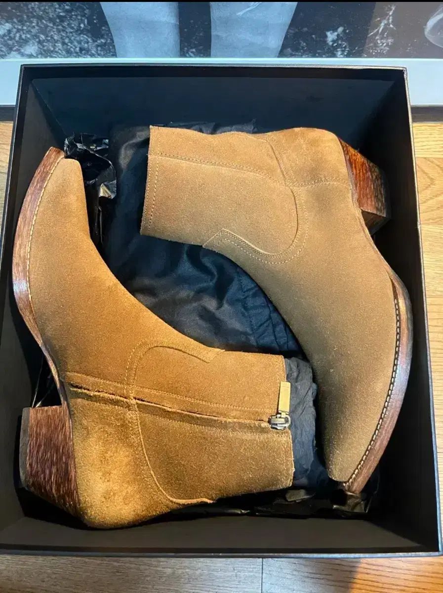 実際に着用 1回 Saint Laurent サンローラン ルーカス チェルシーブーツ 43 ウエストンブーツ