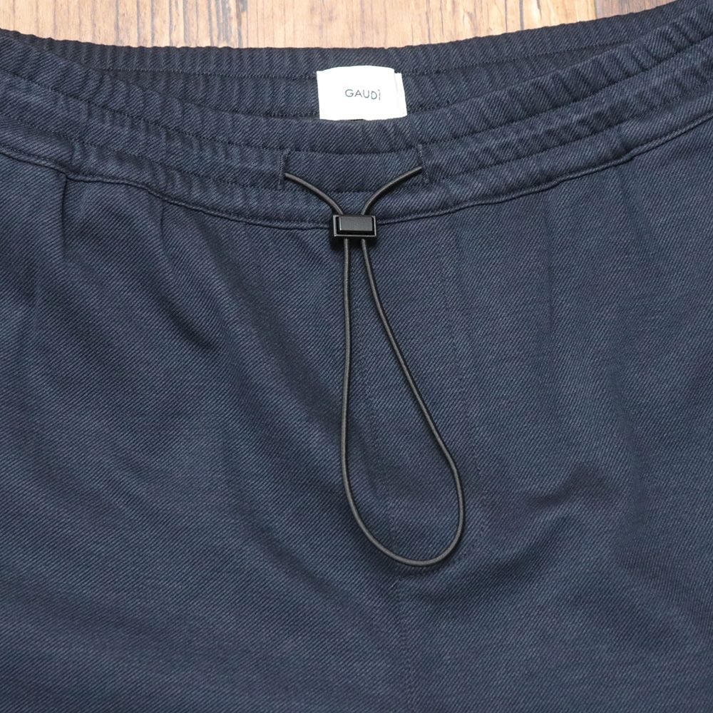  25 AW GAUDI Lサイズ イージーパンツ 裏起毛 4 WAYストレッチ テーパード メンズ 紳士 ガウディ 紺 ネイビー mc 437 ワイドパンツ イージーパンツ パンツ
