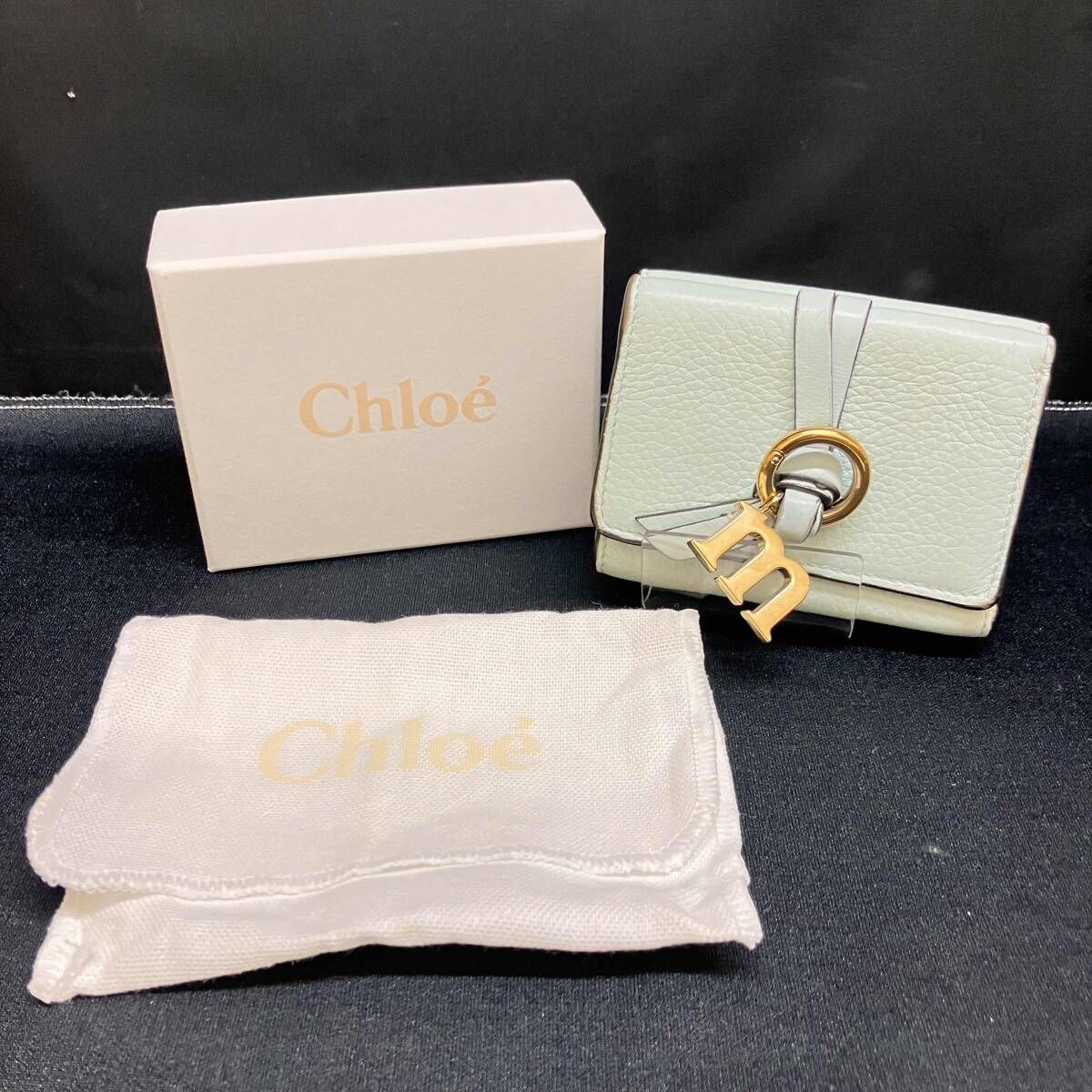 レディース Chloe クロエ 01-22-60-65 三つ折り財布 ライトグリーン