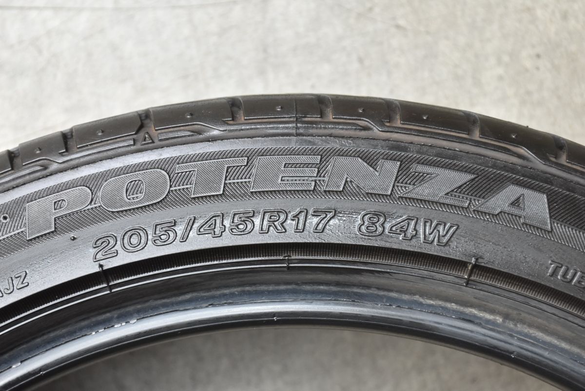  製 ブリヂストン ポテンザ RE 050 A 205 45 R 17 4本セット 交換用に アクア ヴィッツ GRヤリス ノート ロードスター ミニ クーパー 17インチ サマータイヤ ノーマルタイヤ