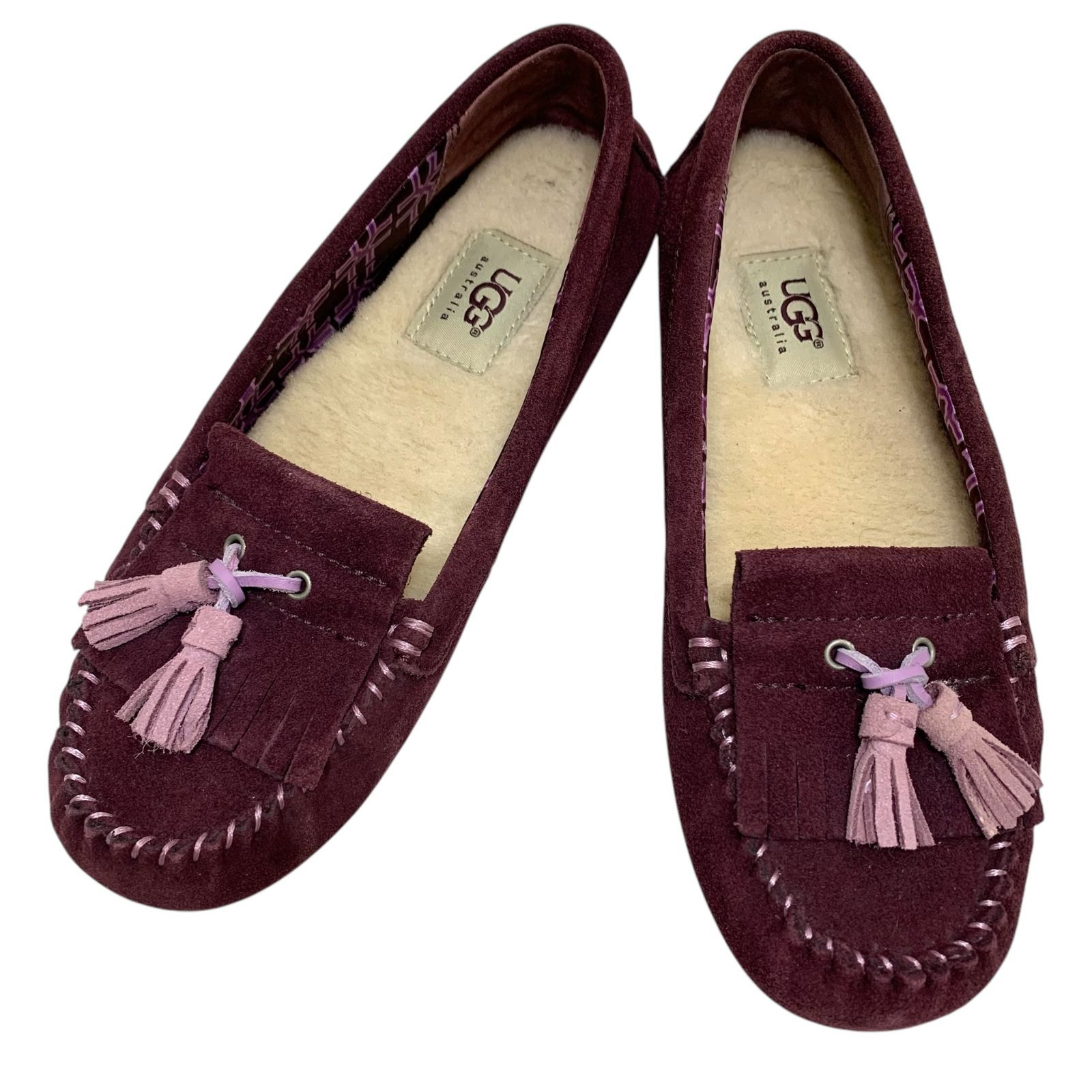 UGG australia スエード タッセル スリッポン BOYLAN ボイラン 黒 25cm