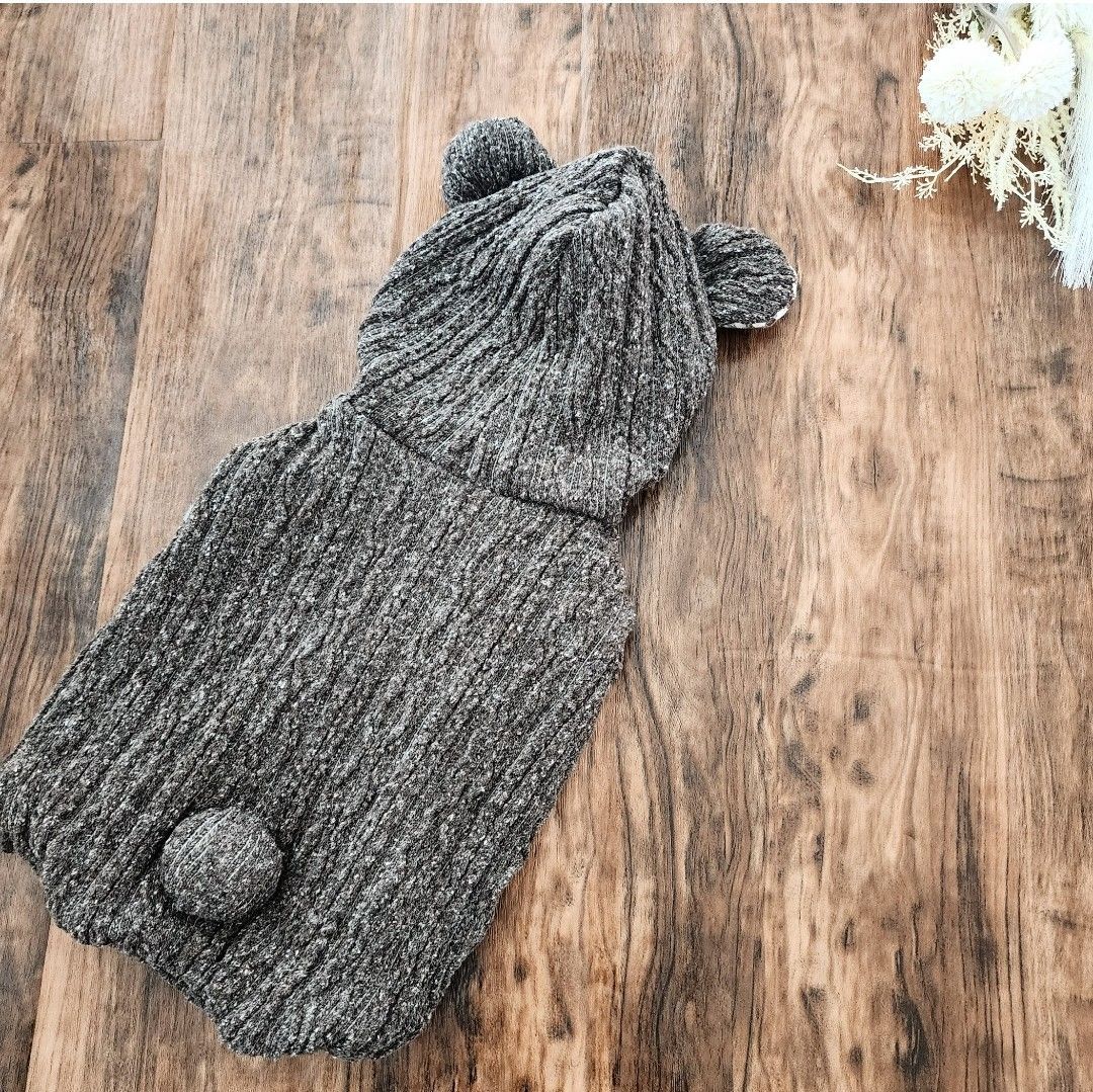 ☆ めぐみのこ様 犬ハンドメイドニット ☆ とじはぎのないワンコ