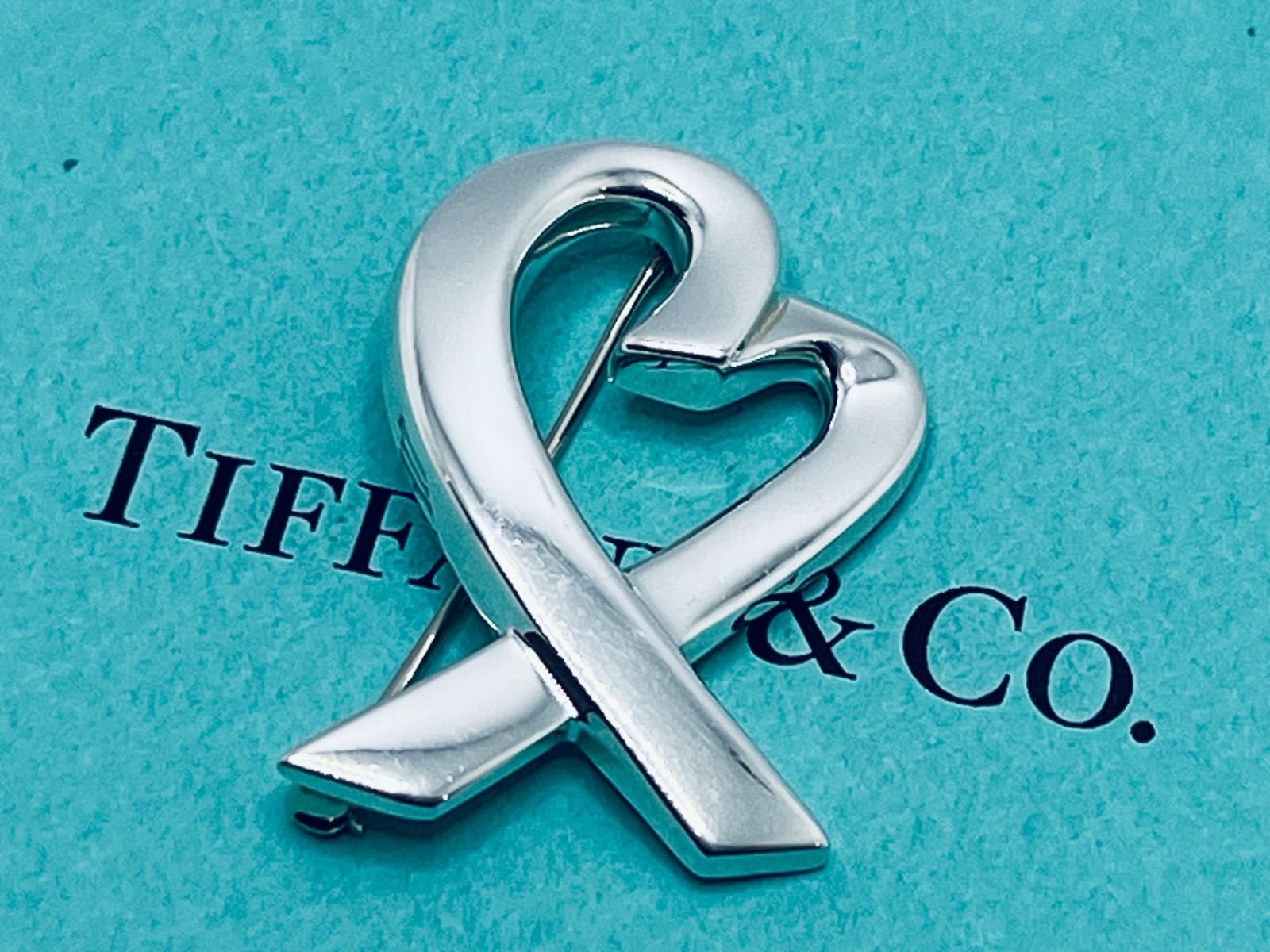 a141 美品 Tiffany&Co. ティファニー ラビングハート ブローチ