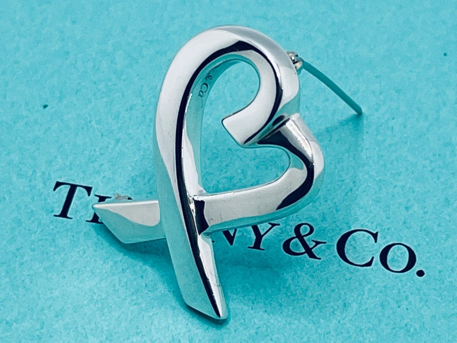 a141 Tiffany-Co. ティファニー ラビングハート ブローチ シルバー 925 ピンブローチ ピンバッチ