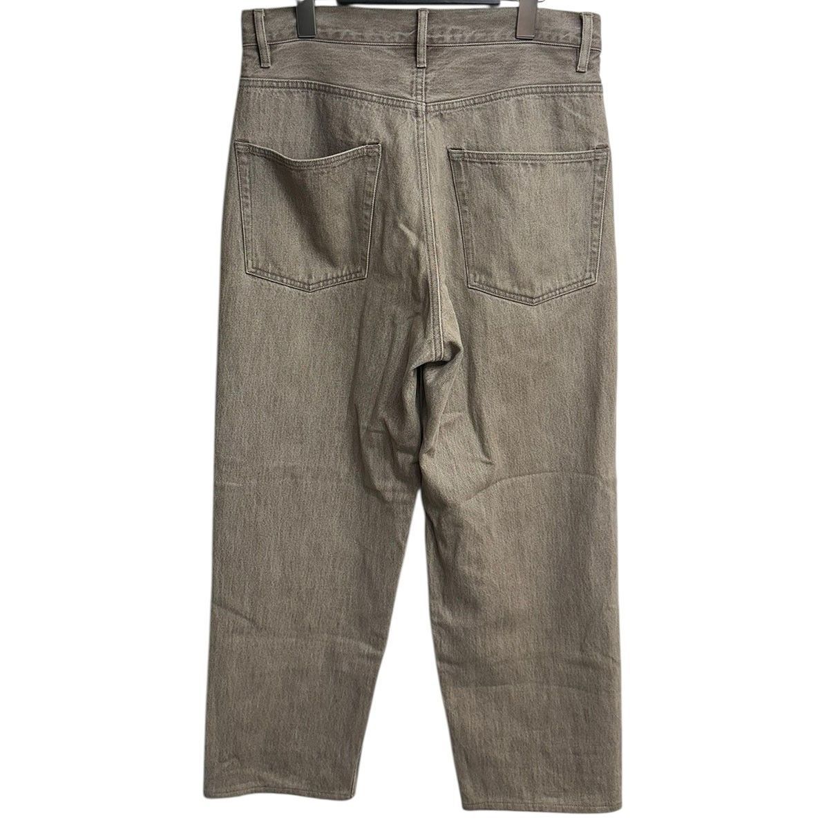 AURALEE HARD TWIST FADED BROWN DENIM WIDE PANTS デニムパンツ