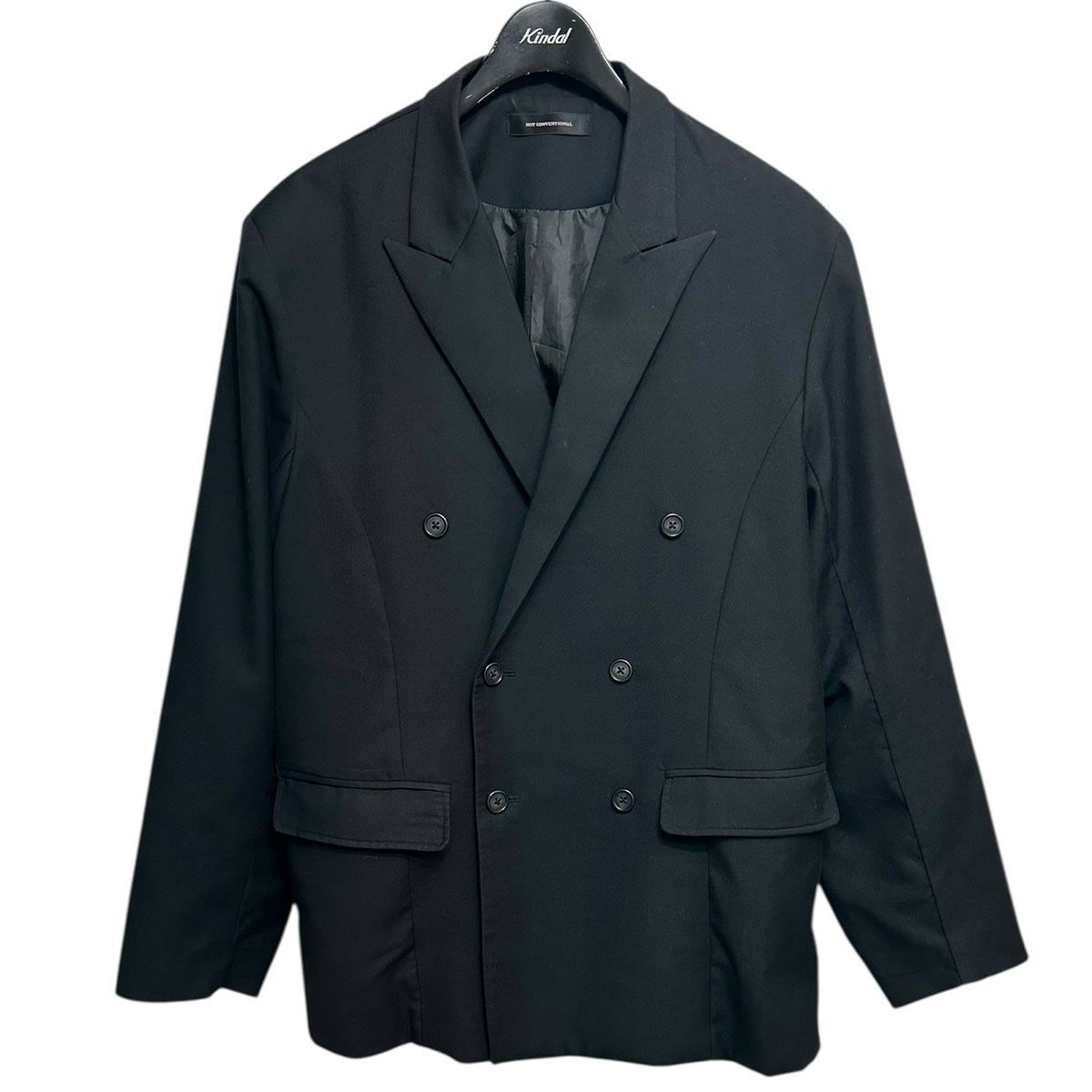 NOT CONVENTIONAL バックギャザーダブルブレストジャケット N24-030-BLK 8071000163554