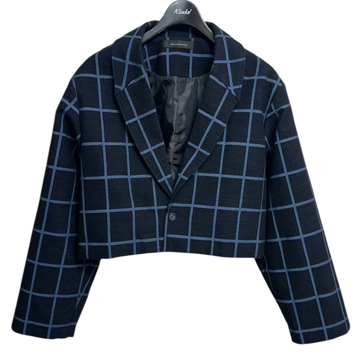 NOT CONVENTIONAL 24AW Blue Plaid Short Jacket ブループレイドショートジャケット N24-062-BLU 8071000163585
