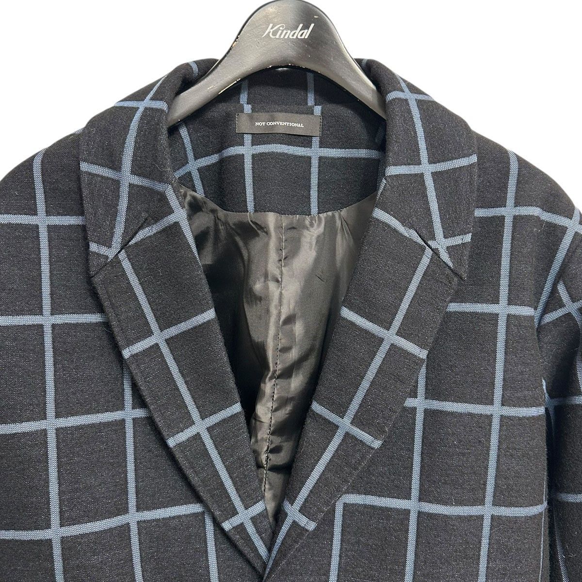 NOT CONVENTIONAL 24AW Blue Plaid Short Jacket ブループレイドショートジャケット N24-062-BLU 8071000163585 KANDAIZUMI_COM