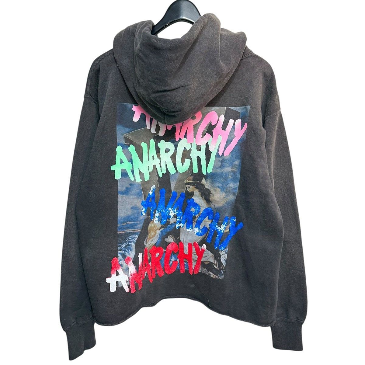 SAINT MICHAEL 25AW HOODIE ANACHY エイジング加工プリントフーディー スウェットパーカー SM-HR1-0000-119 8071000163936