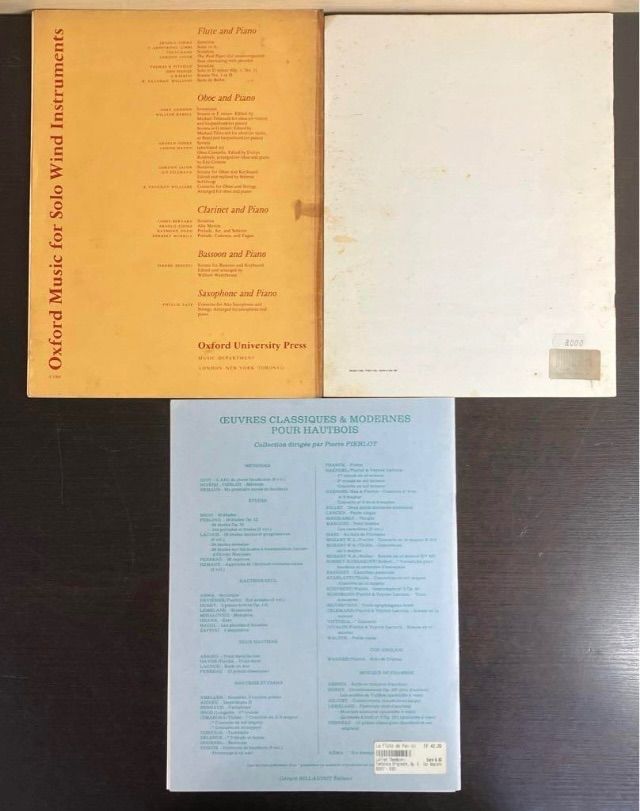 オーボエ スコア 15冊セット まとめ売り 輸入 楽譜 洋書 パート譜 ソロ オーボエ スコア 15冊セット まとめ売り 輸入 楽譜 洋書 パート