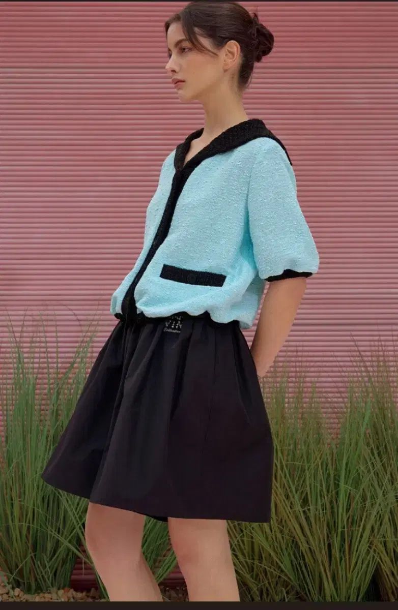 ハンサム LANVIN 24 リネン ブレンド ブロック ハーフ ジャケット 定価 115万円