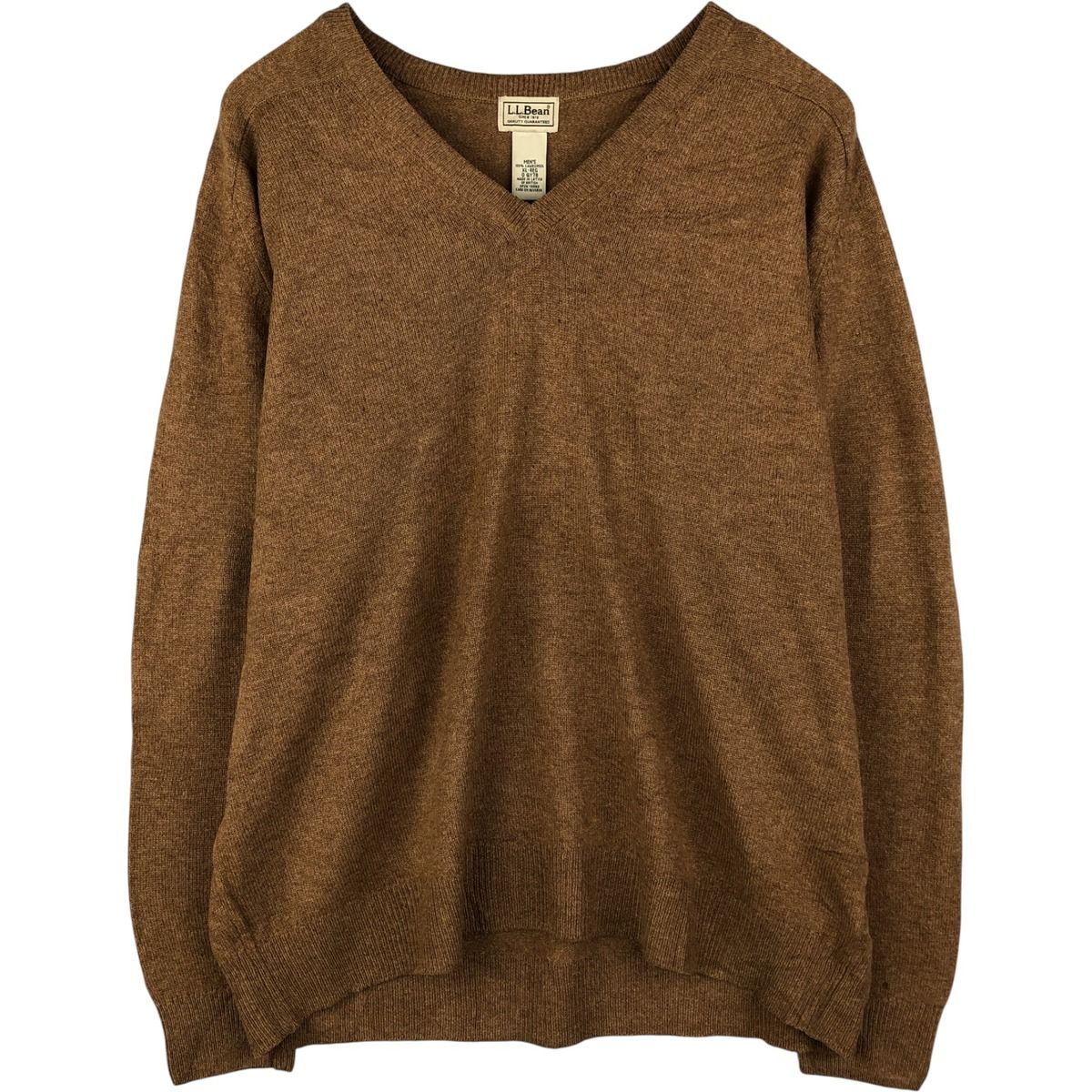 古着 エルエルビーン L.L.Bean Vネック ウールニットセーター メンズXL相当/eaa592681
