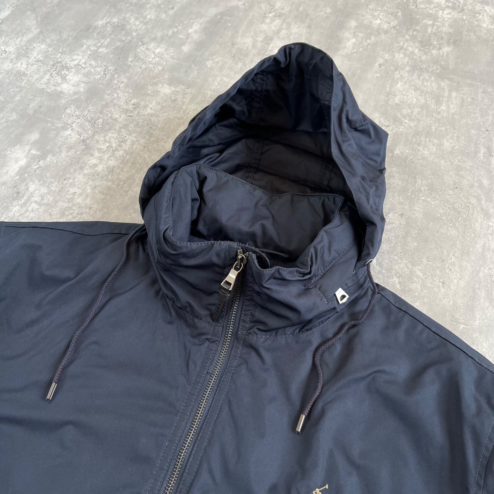 ポロバイラルフローレン フード収納 ナイロンジャケット 内側フリース L 濃紺 Polo by Ralph Lauren ポロバイラルフローレン ナイロンジャケット