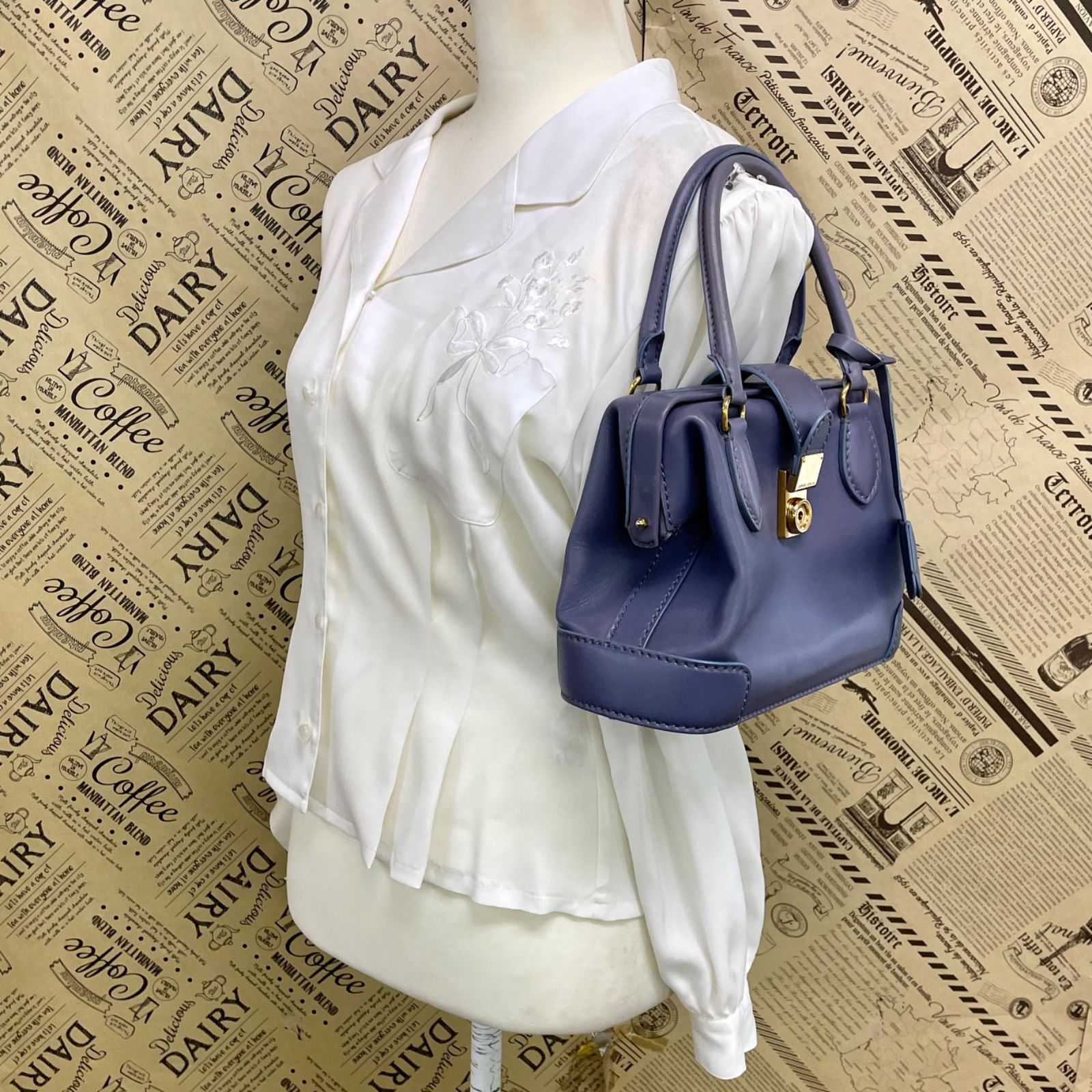 ジョルジオアルマーニ ハンド ショルダー バッグ ドクターズ 革 FX425