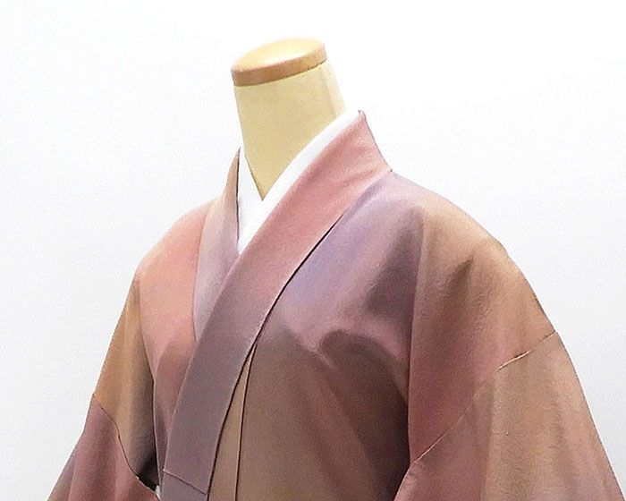 色無地 正絹 染色作家 斉藤三才 身丈162.5cm 裄丈65.5cm 陰九曜 中古