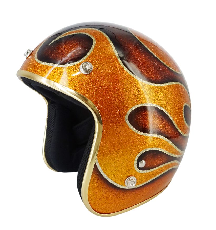 幻想的なカスタムスタイル!! ジェットヘルメット ラメ入り フリーサイズ 57-59 cm ファッション 公道使用不可