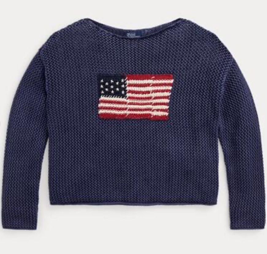 POLO RALPH LAUREN フラッグ ポインテール コットンリネン セーター