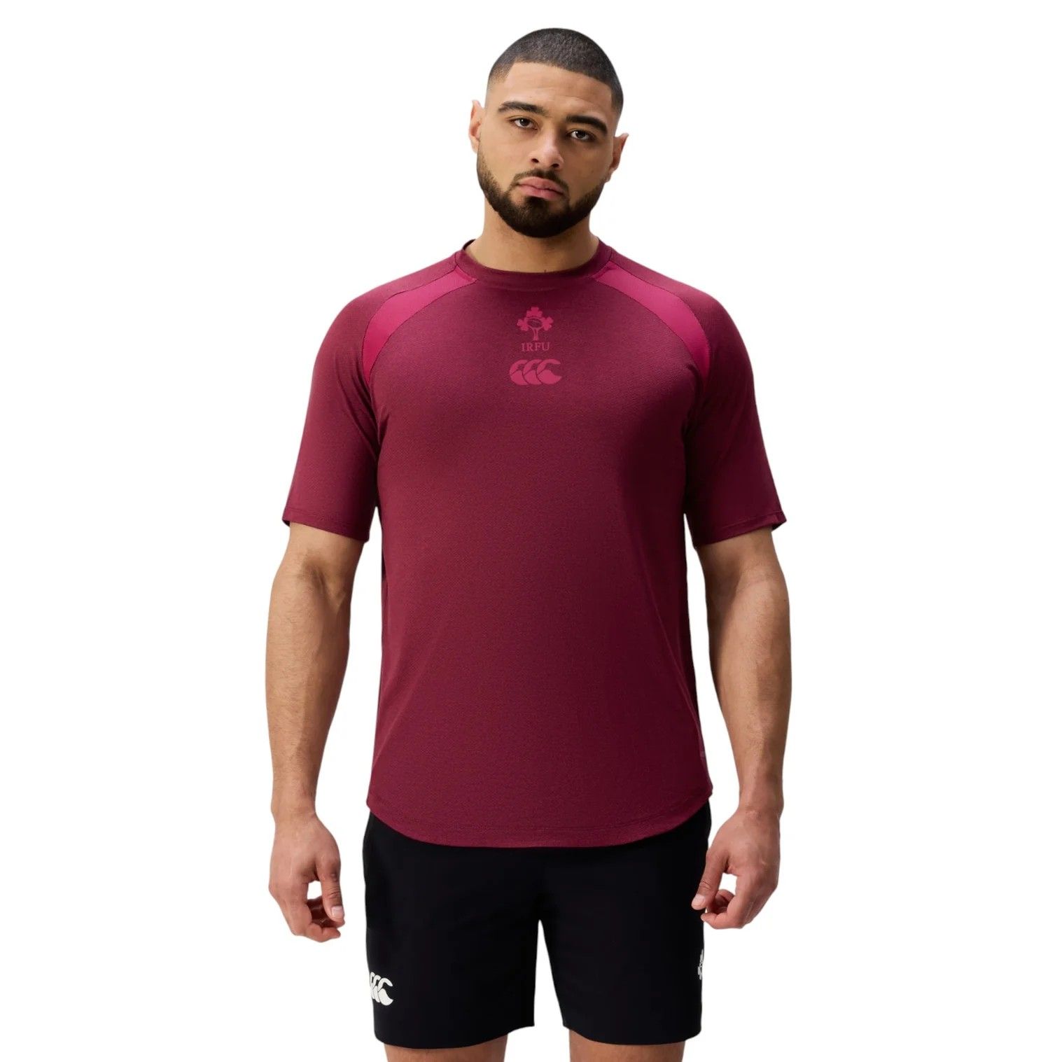 カンタベリー ラグビー アイルランド代表 IRFU エリート トレーニング Tシャツ マルーン えんじ色 公式モデル 日本未発売
