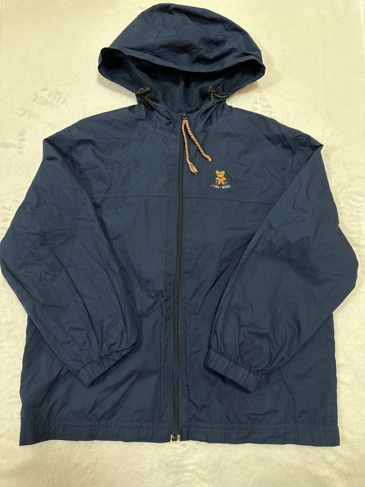 ミキハウス アウター ウインドブレーカー ファスナー ネイビー 120