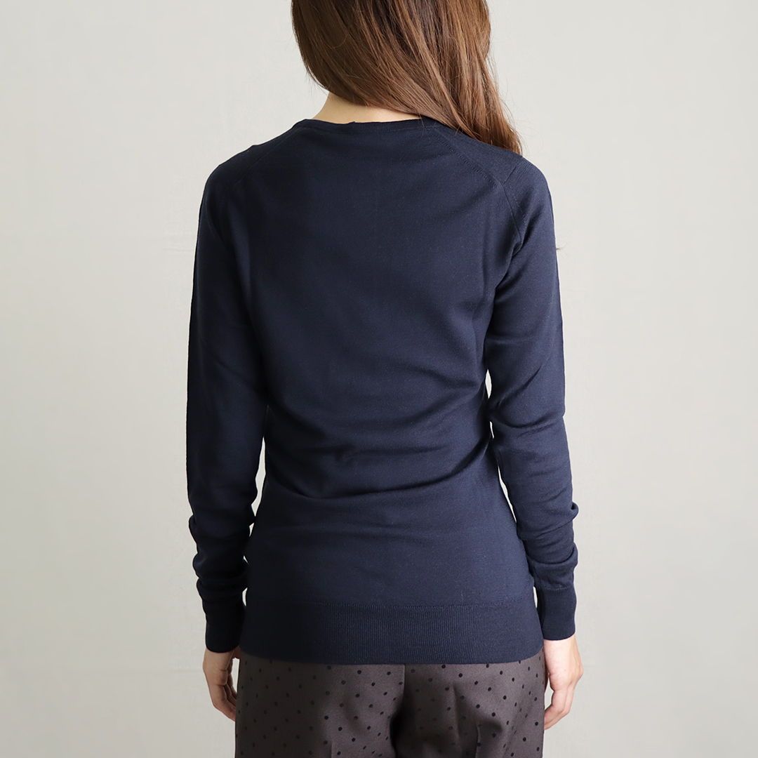  ジョンスメドレー JOHN SMEDLEY レディースカーディガン バターカップ ニット セーター 30ゲージ SILVER 長袖 カーディガン ボレロ アンサンブル