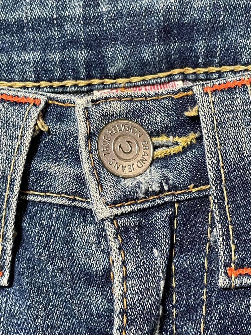 【美品】TRUE RELIGION JOEYブーツカットデニム 25 USA製 TRUE RELIGION JOEY USA製 レディース デニム ブーツカット 25インチ