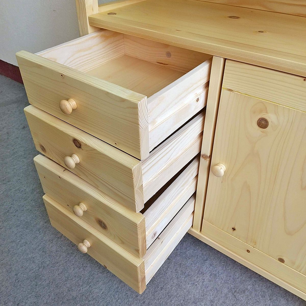 電話台 FAX台 キャビネット パイン材 ナチュラル カントリー調 WLW376