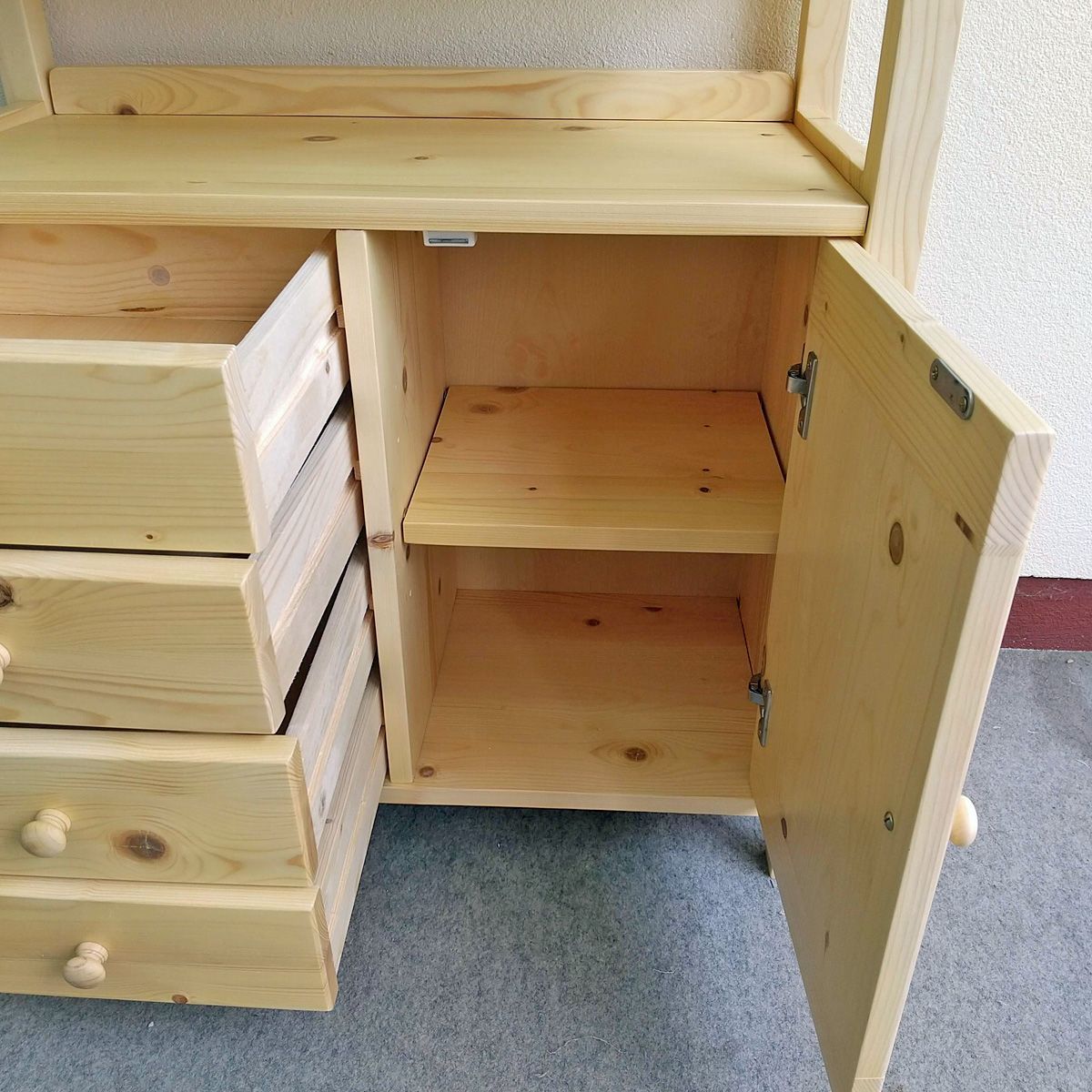 電話台 FAX台 キャビネット パイン材 ナチュラル カントリー調 WLW376