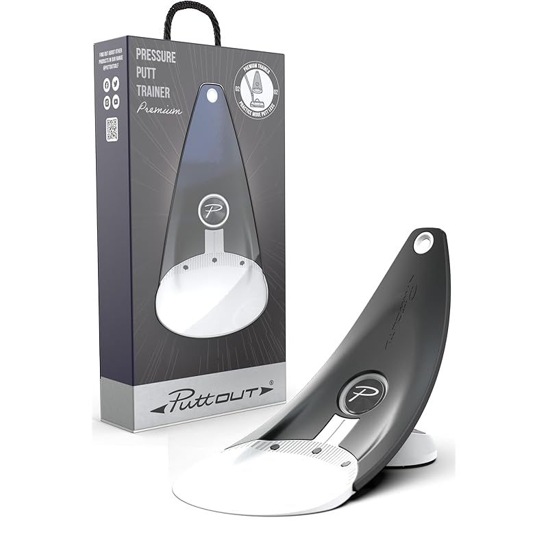 Putt OUT公式 パター 練習 ゴルフ練習 室内で出来る本格的なパッティング練習 パター練習器具 ゴルフ練習器具 距離感や方向性の調整に! PuttOUT プレッシャーパットトレーナー ホワイト 0