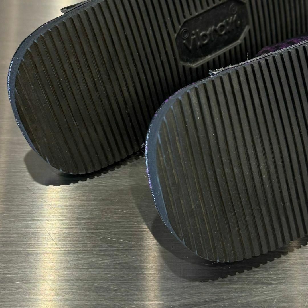 パピヨン柄レザーミュール