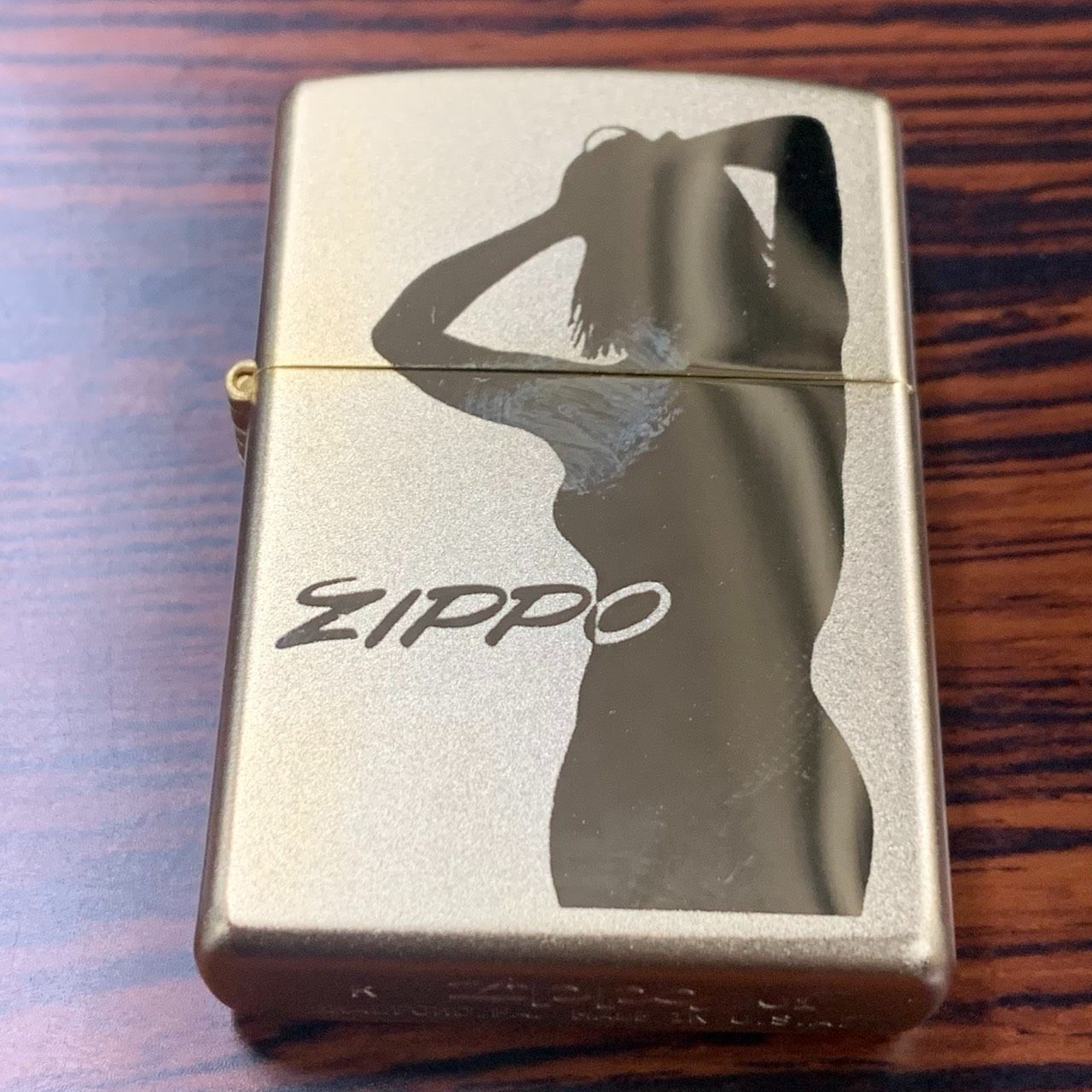 ZIPPO ジッポー ライター.セクシーガール 筆記体 性 ピンクゴールド ケース付き