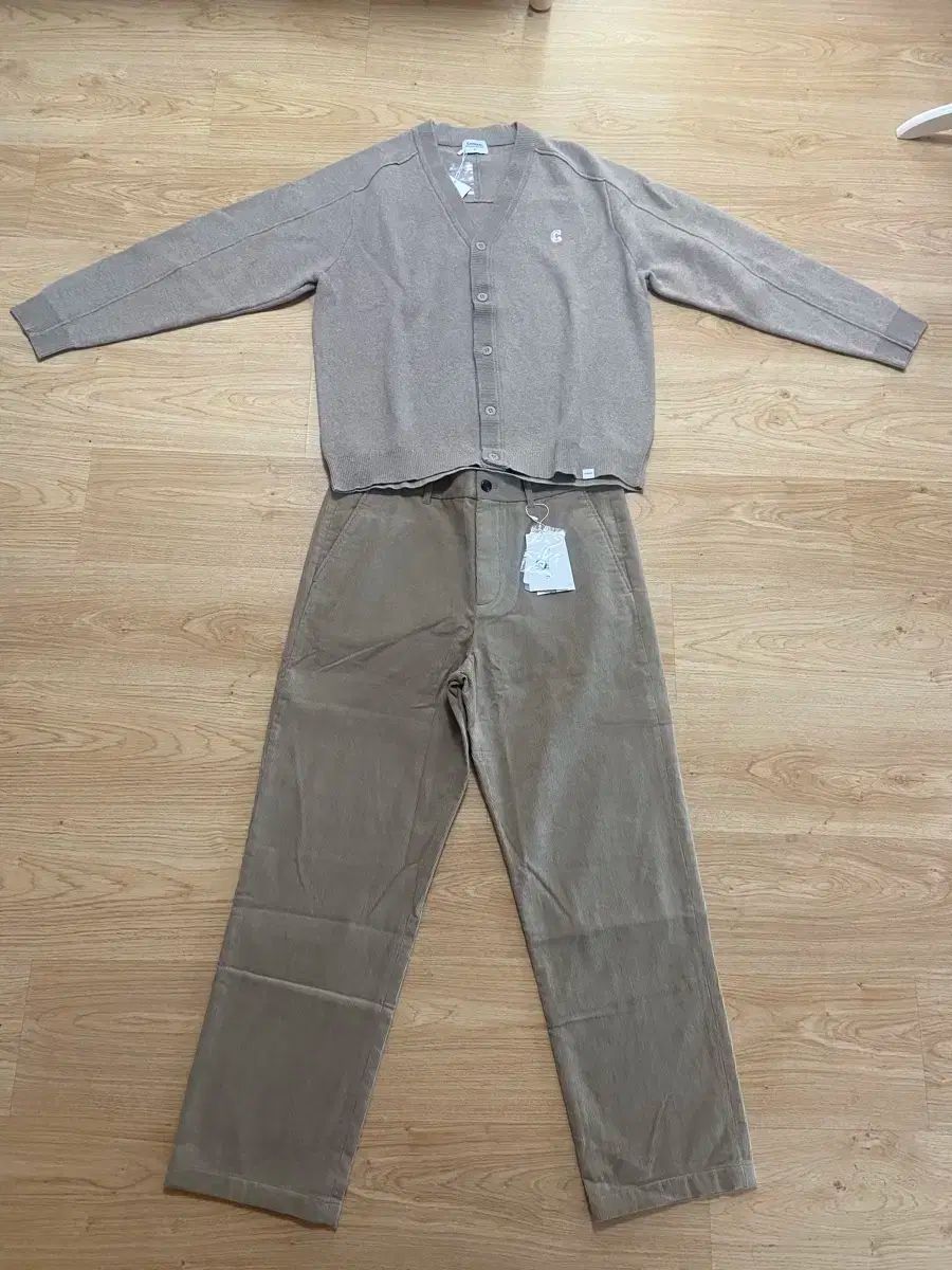 COVERNAT ウール カーディガン コーデュロイ パンツ SET 105 34