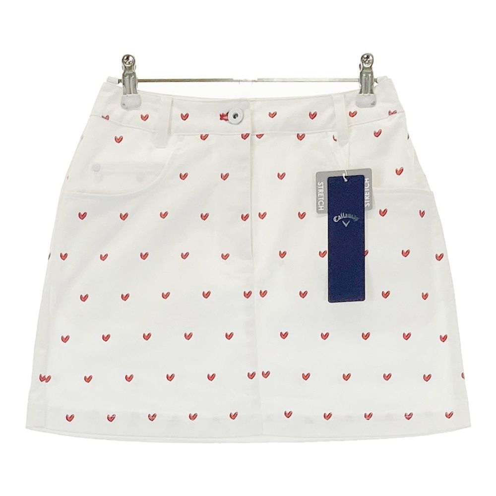 サイズ SS CALLAWAY キャロウェイ モデル スカート ハート柄 ホワイト系 240101543084 ゴルフウェア レディース ストスト