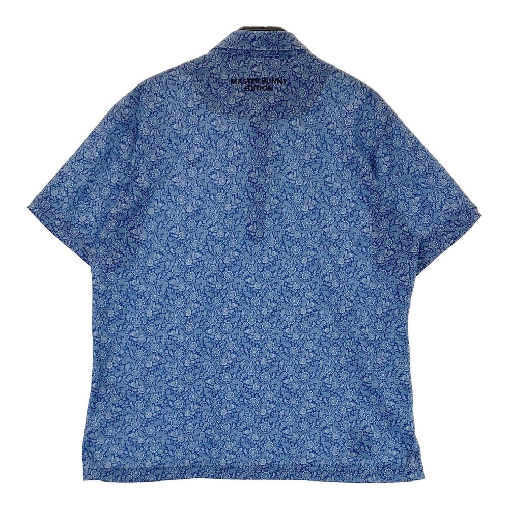 サイズ 7 MASTER BUNNY EDITION マスターバニーエディション ×LIBERTY 半袖ポロシャツ 総柄 ブルー系 240101545280 ゴルフウェア メンズ ストスト