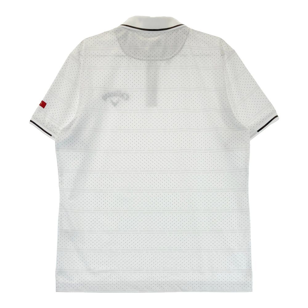 サイズ LL CALLAWAY キャロウェイ レッドレーベル 半袖ポロシャツ ドット柄 ホワイト系 240101545731 ゴルフウェア メンズ ストスト